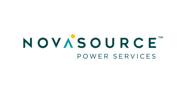 Novasource Power Services logo in green blue and yellow