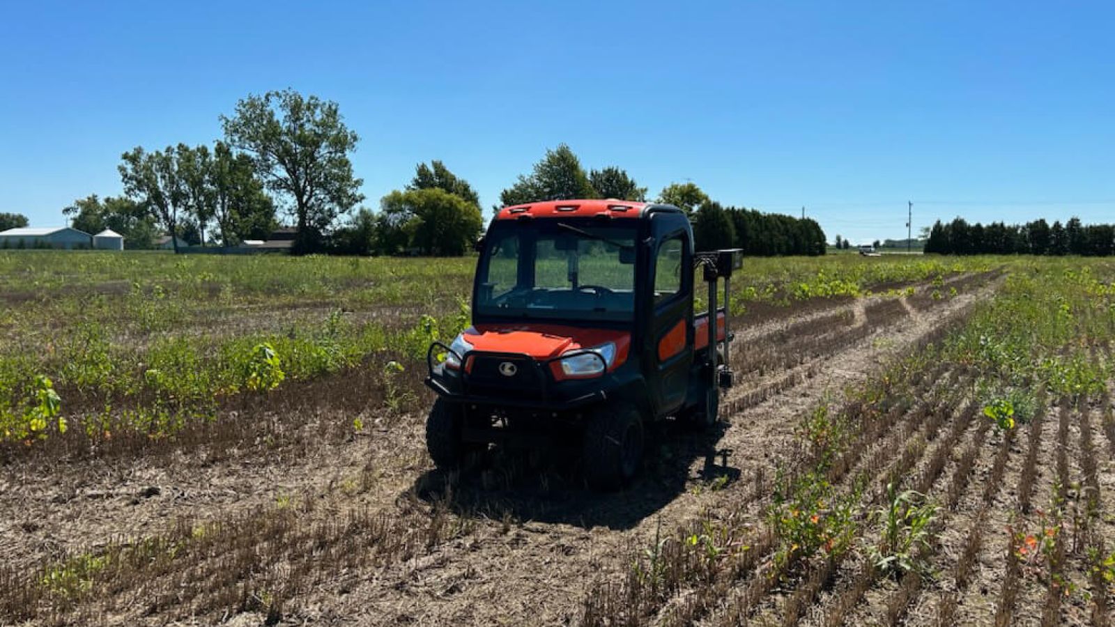Setterington's agricultural equipment on crop